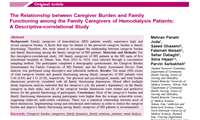 دکتر سعید قاسمی - پادکست طرح پژوهشی با عنوان : The Relationship between Caregiver Burden and Family Functioning among the Family Caregivers of Hemodialysis Patients: A Descriptive‑correlational Study