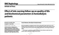 دکتر استبصاری - پادکست طرح پژوهشی با عنوان: Effect of tele-nursing follow-up on quality of life and biochemical parameters in hemodialysis patients