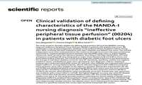 دکتر زندی - Clinical validation of defining characteristics of the NANDA-I nursing diagnosis “ineffective peripheral tissue perfusion” (00204) in patients with diabetic foot ulcers