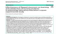 دکتر غفوری - پادکست طرح پژوهشی با عنوان: Effectiveness of flipped classroom on learning and satisfaction of nursing students in physiology laboratory education: a quasi- experimental study