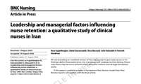 دکتر زمان زاده - پادکست طرح پژوهشی با عنوان: Leadership and managerial factors influencing nurse retention: a qualitative study of clinical nurses in Iran