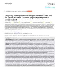دکتر زندی - Designing and Psychometric Properties of Self-Care Toolfor Adults With Pre-Diabetes:Exploratory SequentialMixed Method