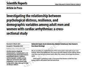 پادکست طرح پژوهشی با عنوان: Investigating the relationship between psychological distress, resilience, and demographic variables among adult men and women with cardiac arrhythmias: a cross- sectional study