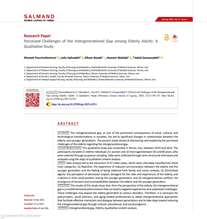 دکتر زمان زاده - پادکست طرح پژوهشی با عنوان: Perceived Challenges of the Intergenerational Gap among Elderly Adults: A Qualitative Study
