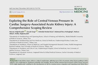 آقای سنگی - پادکست طرح پژوهشی با عنوان: Exploring the Role of Central Venous Pressure in Cardiac Surgery-Associated Acute Kidney Injury: A Comprehensive Scoping Review