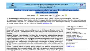 دکتر وصلی - پادکست طرح پژوهشی با عنوان: Scoping review on concept analysis in nursing: Diversity of approaches and analytical pathways