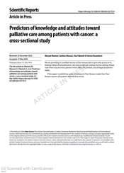 دکتر حسن دوست - پادکست طرح پژوهشی با عنوان: Predictors of knowledge and attitudes towardpalliative care among patients with cancer:across-sectional study