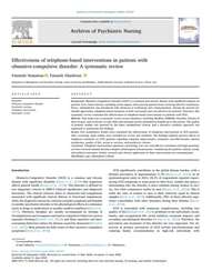 دکتر قدیریان : Effectiveness of telephone-based interventions in patients with obsessive-compulsive disorder A systematic review